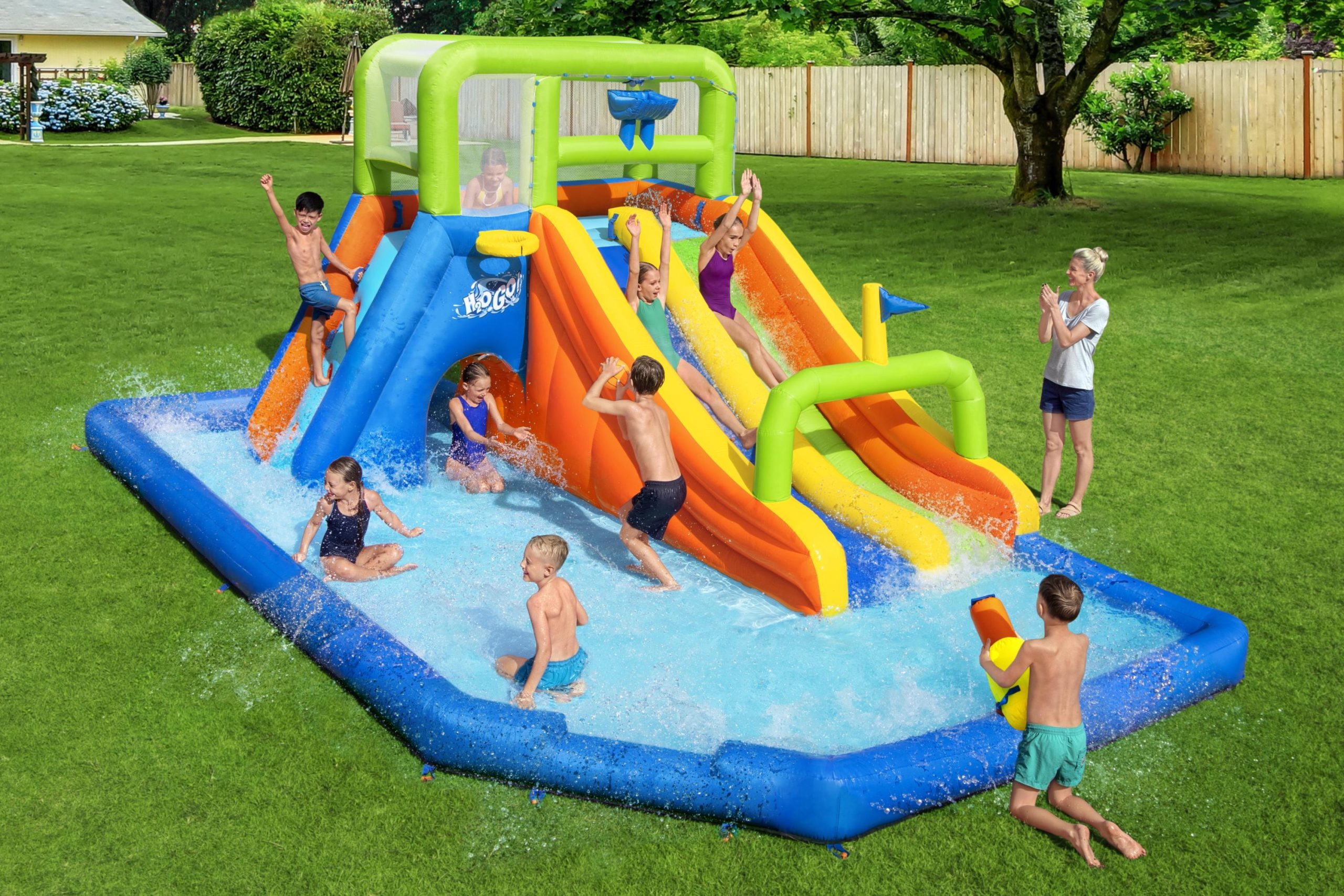 H2OGO! Wild Tide Kids Inflatable Water Park 19' 8 - Image 2