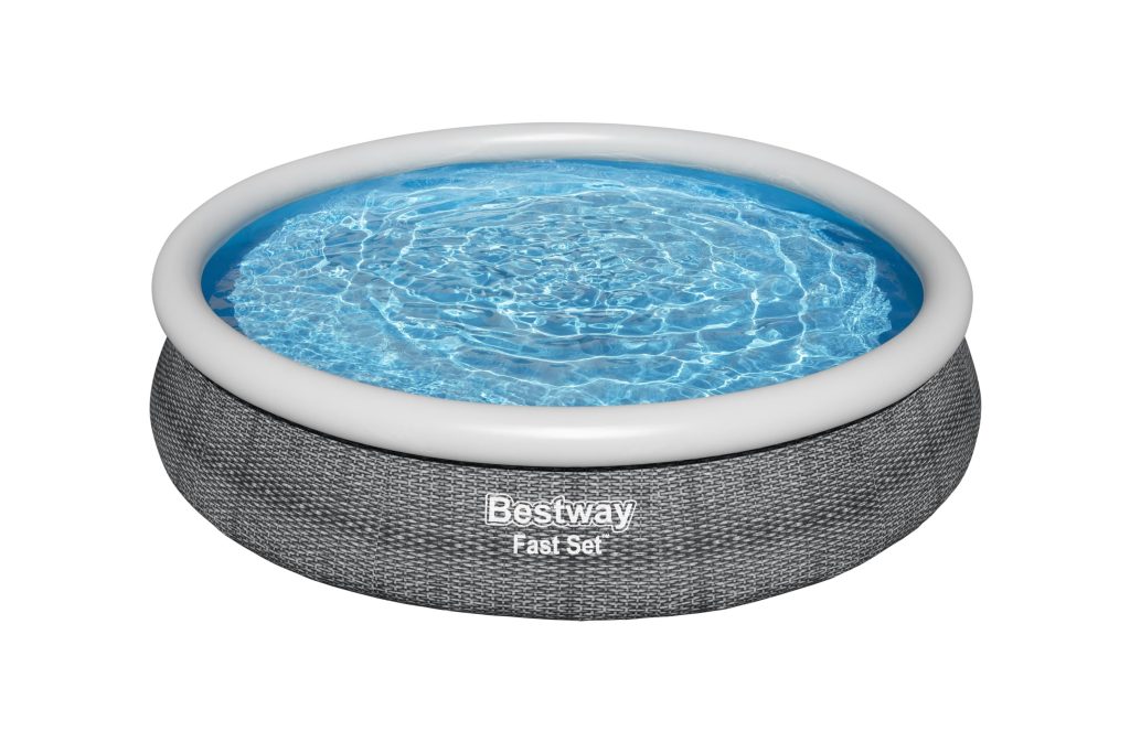 Bestway Fast Set 12' x 30 Inflatable Round Soft Sided Above Ground Pool Set
