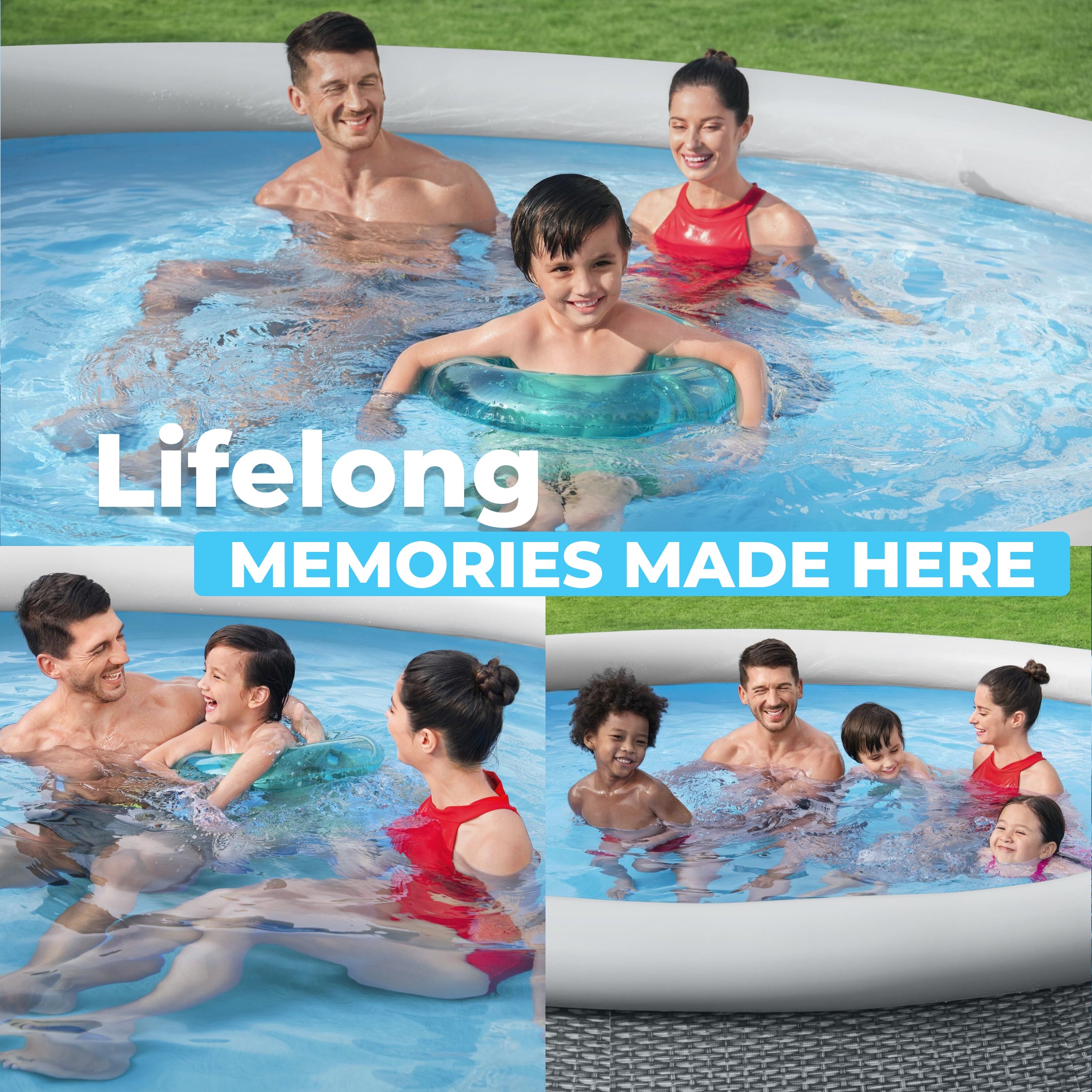 Bestway Fast Set 12' x 30 Inflatable Round Soft Sided Above Ground Pool Set - Image 6