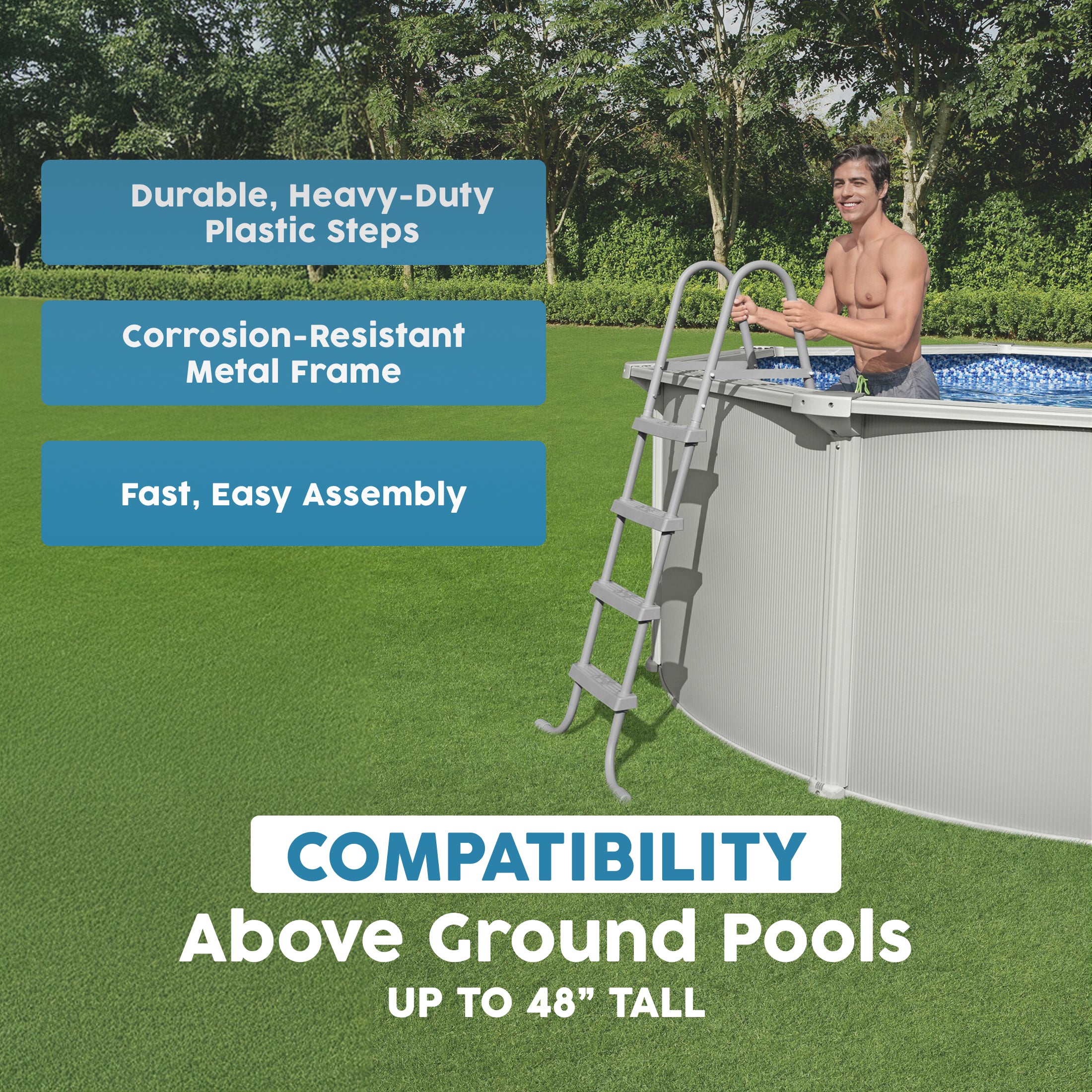 Bestway Above Ground Pool Ladder 48 - Image 3