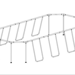 Platinum Series Power Steel 22' x 12' x 48 Oval Above Ground Pool Frame Set Replacement. Silver